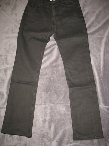 PANTALON DROIT NOIR "ETAM" - TAILLE 40 - n°01