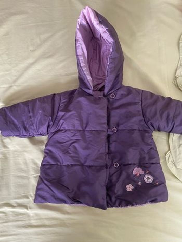 Manteau fille violet