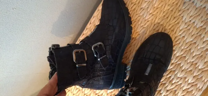 Botines noir cuir tamaris neuves t36 - photo numéro 8