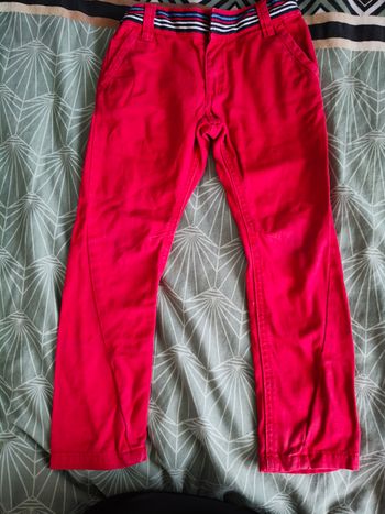 Pantalon garçon rouge 4 ans Dpam