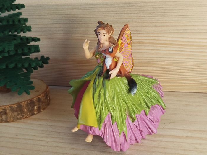 PAPO cavalière elfe fée  et son renard figurine personnage