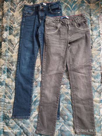 Lot 2 jeans slim (taille élastique)