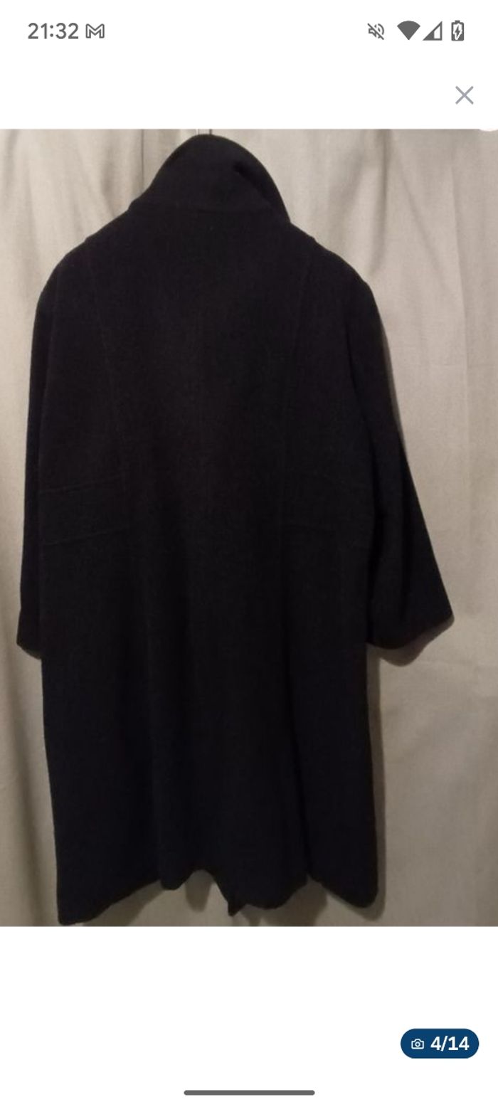 Beau manteau Wendy noir laine et cachemire. Taille 48l - photo numéro 2