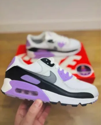 Nike Air Max 90 White Cool Grey Violet Lilac Taille 40