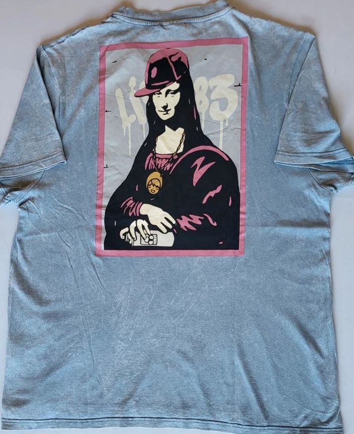 Vintage tee shirt Mona Lisa Léo Vinci taille L - photo numéro 2