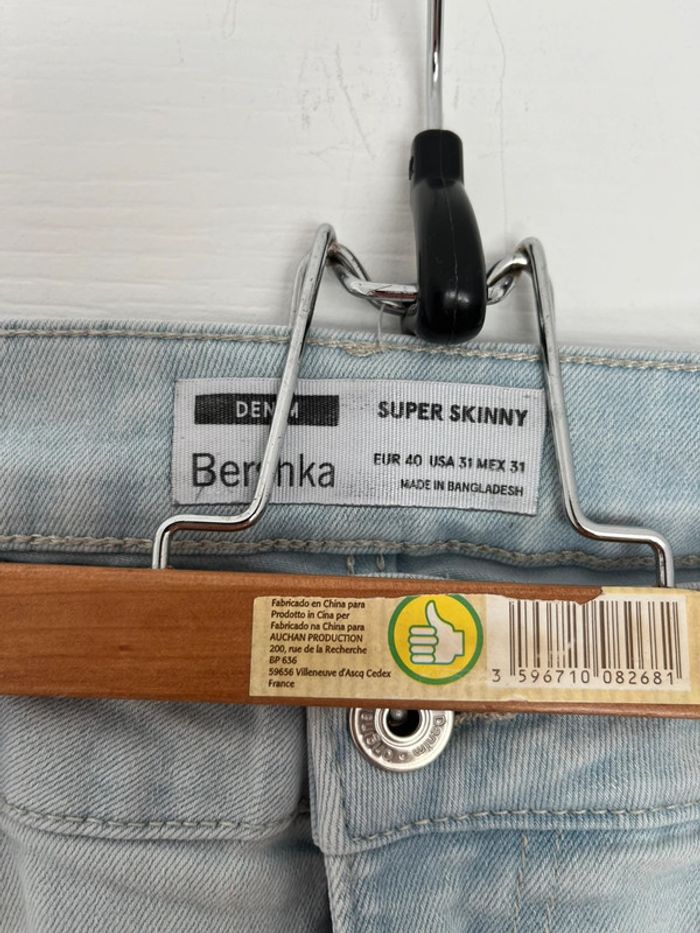 Lot 4 jeans skinny homme Bershka W31 - FR40 très bon état - photo numéro 19
