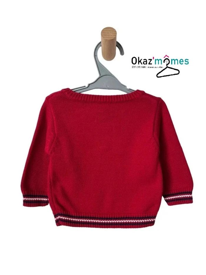 Pull coton rouge “Sport club” - Jacadi 6 mois - photo numéro 3