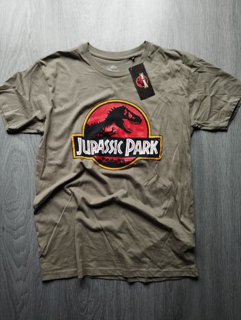 Jurassic Park : T-Shirt Vintage Logo - KAKI (M)
