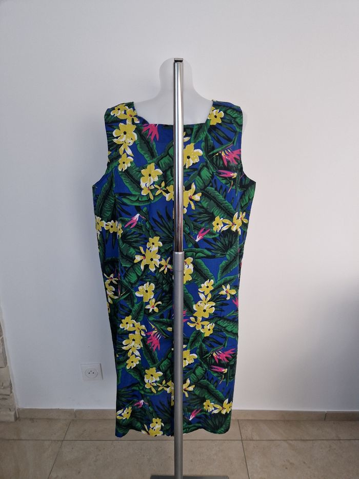 Robe bleu motif fleurie Charmance - photo numéro 4