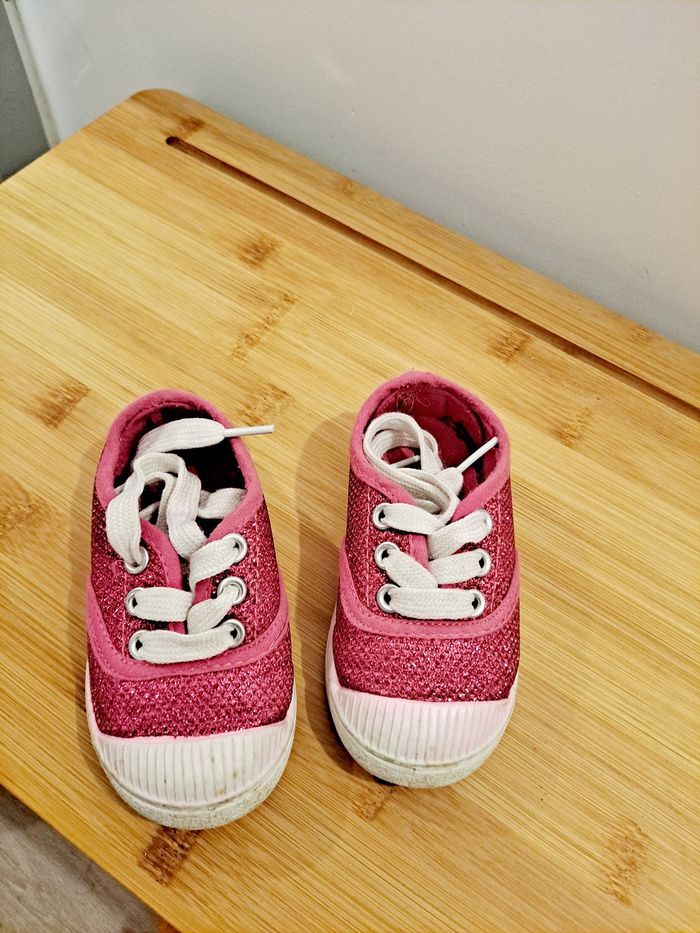 petites baskets roses irisées pointure 21 22 - photo numéro 2