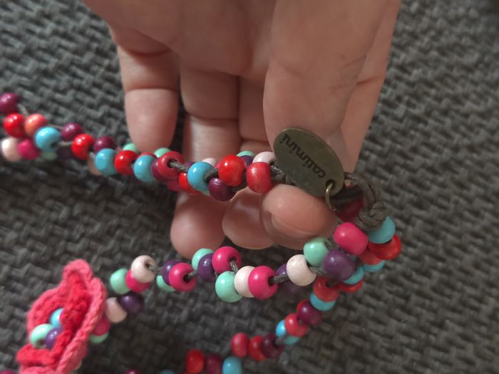 Bijou collier bois perles Catimini thème spirit - photo numéro 4
