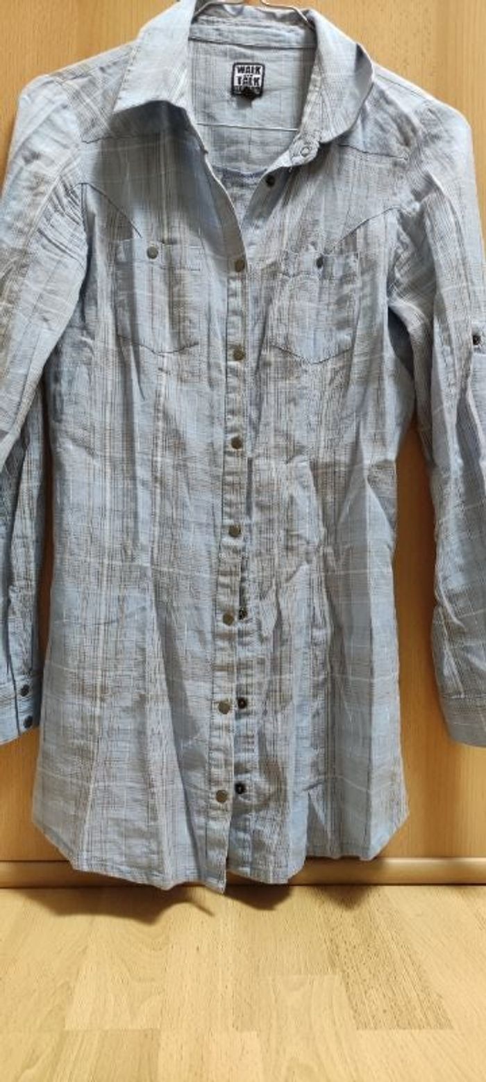 Chemise bleu/violet