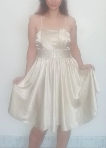 Robe de cérémonie satinée taille unique