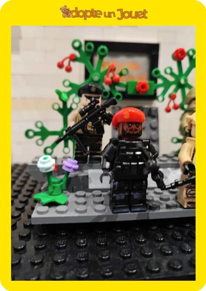🚁 Lot de 4 figurines militaires 🔫 LM25 🪖Forces Spéciales - type Lego - photo numéro 3