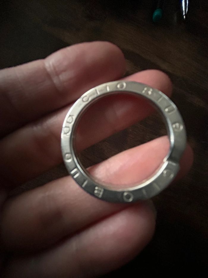 Anneau de Porte clef en argent clip blue - photo numéro 2