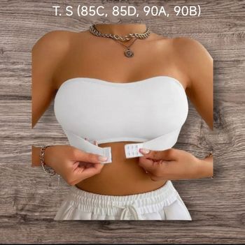 Bandeau brassière blanc T. S (85C, 85D, 90A, 90B)