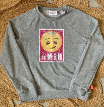 Pull gris pailleté Imojï 11/12 ans
