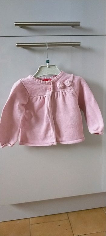 Gilet rose 12 mois