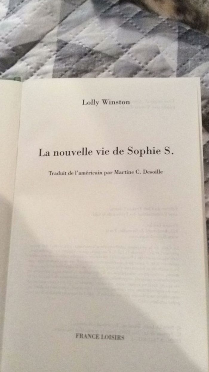 #la nouvelle vie de Sophie S par Lolly Winston - photo numéro 4