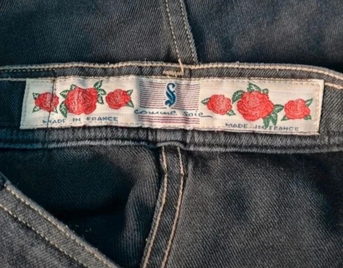 Jupe style jeans vintage 42 en soie - photo numéro 3