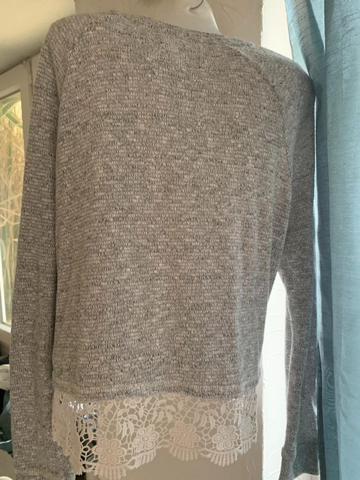 Pull Superdrytaille40 gris dentelle - photo numéro 11