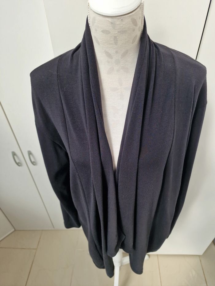 Cardigan Asymétrique Noir - photo numéro 2