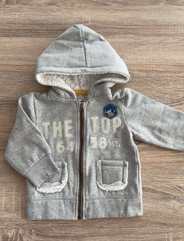 Veste chaude 12 mois grise