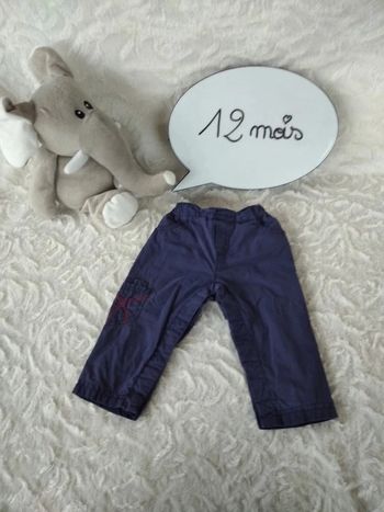 Pantalon doublé Garçon 12 mois P'tit bisou