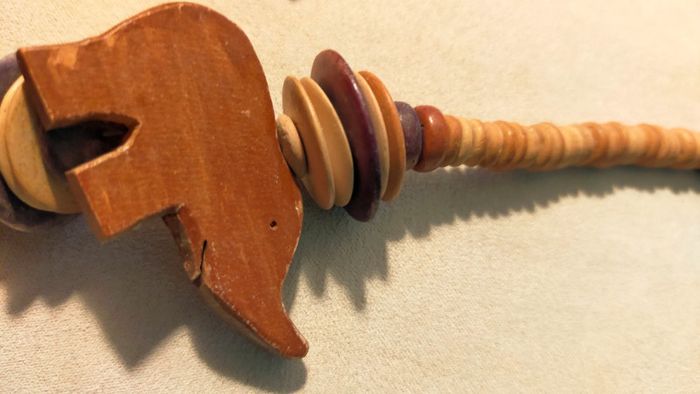 Collier vintage bois & nacre - Éléphants sculptés - Collection Terres d’Ailleurs - photo numéro 10