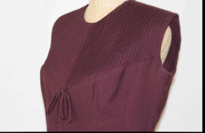 Robe - Lie de vin - Fait main - 44/46 - photo numéro 10