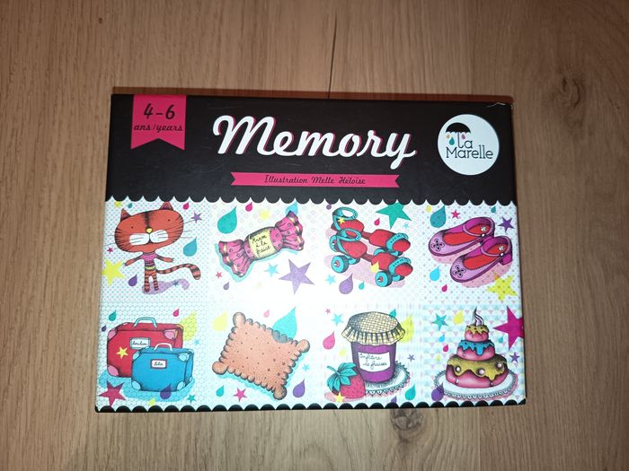 Jeu de société memory Mademoiselle Héloïse, La Marelle, 28 pièces