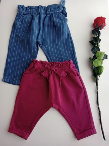 Lot de 2 pantalons 12 mois