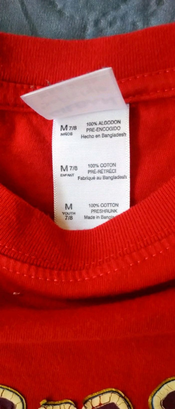 Tee shirt thème Paris rouge fille M 12 ans gildan - photo numéro 8