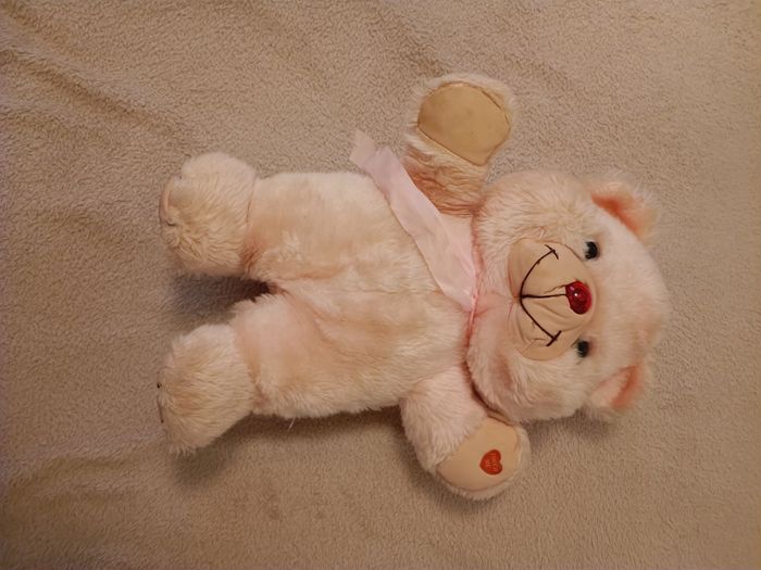 Peluche ours rose qui fait de la lumière - photo numéro 2