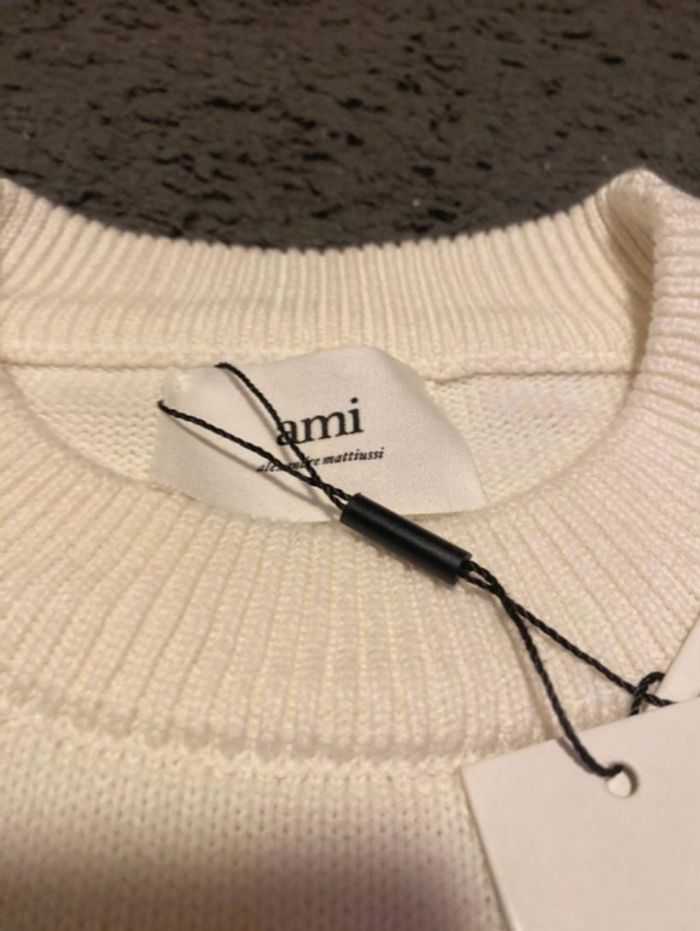 Pull AMI Paris blanc - photo numéro 6