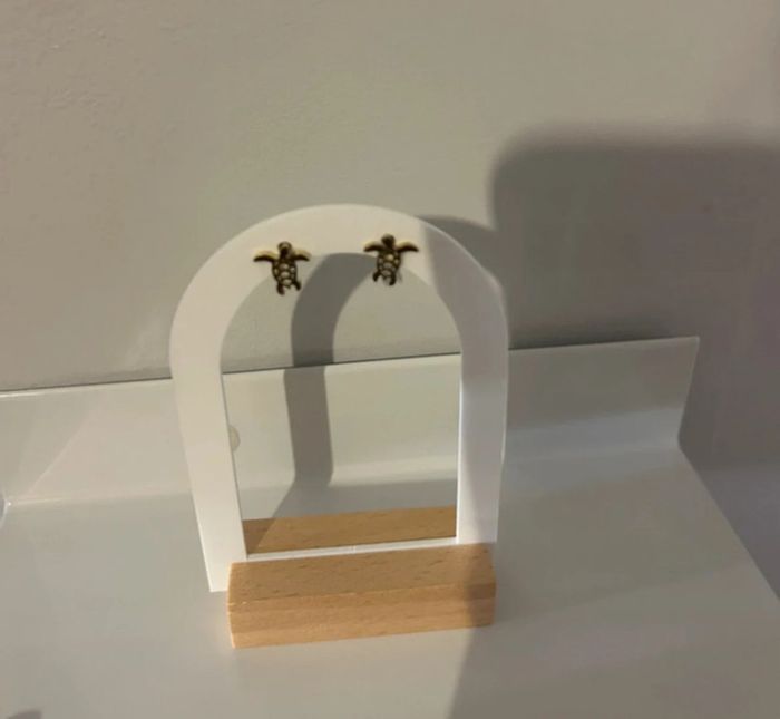 Boucle d’oreille tortue bijoux en acier inoxydable - photo numéro 2