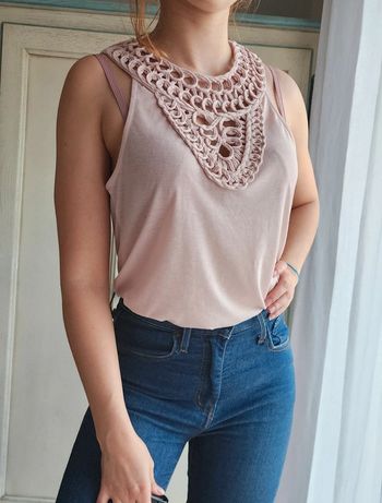 Haut rose poudré long  H&M