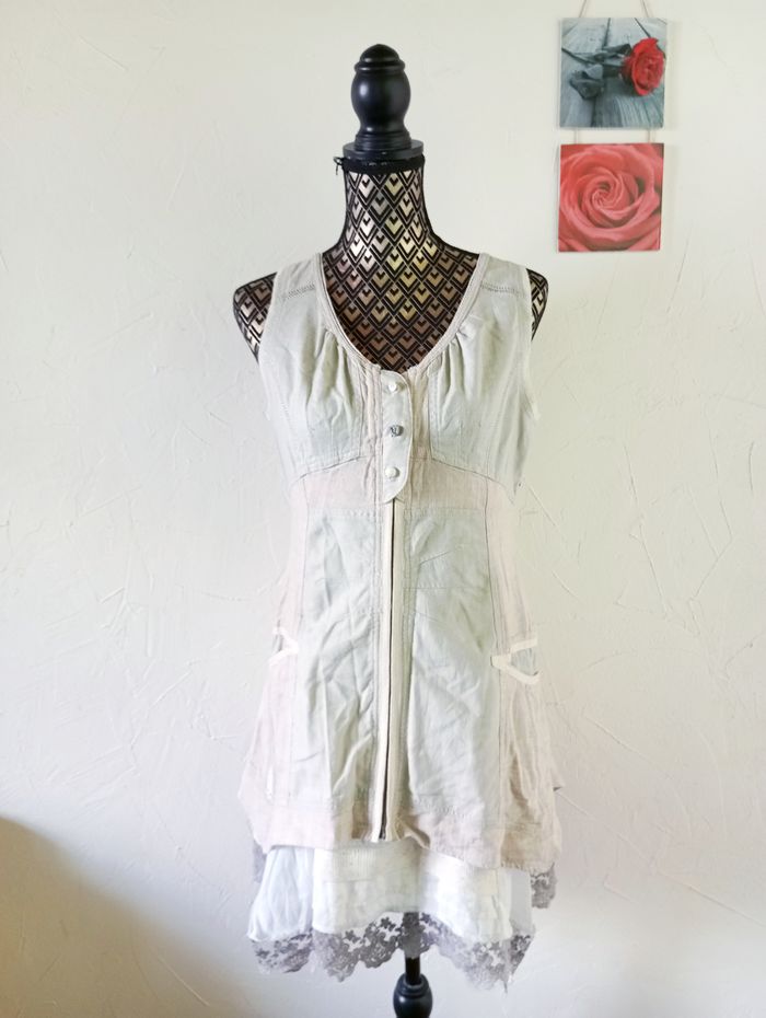 🌸 Robe sans manche, Fille des sables, taille 40