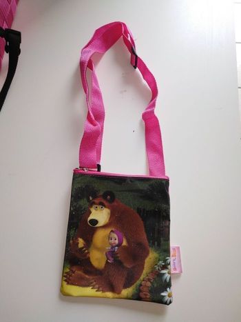 sacoche, pochette, sac masha  et Miska fille