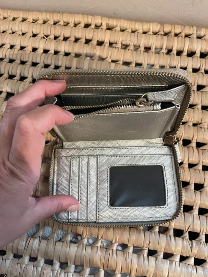 Petit portefeuille zippe beige doré - Parfois - photo numéro 3