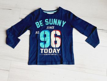 Vêtement garçon tee-shirt manches longues bleu Okaïdi 4 ans