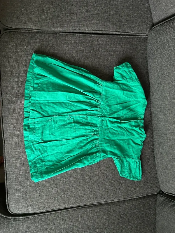 Robe bebe fille, manches courtes, catimini, verte, 2 ans - photo numéro 2