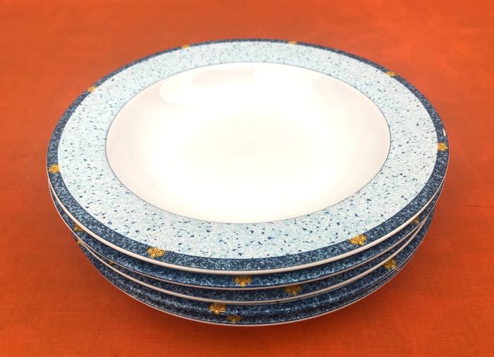 5 assiettes creuses Grès émaillé - photo numéro 2