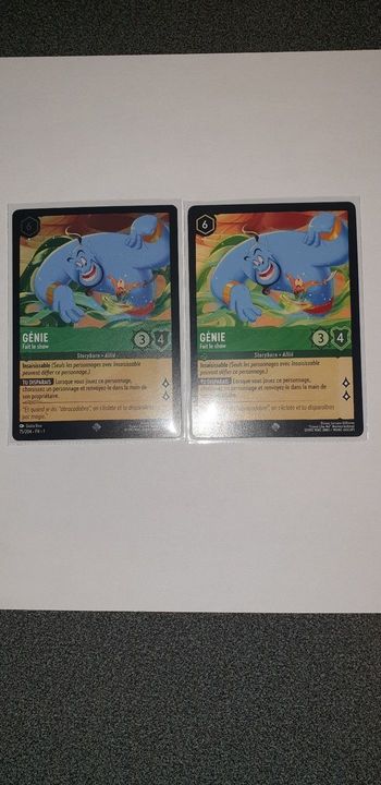 Carte lorcana genue foil et non foil chapitre 1