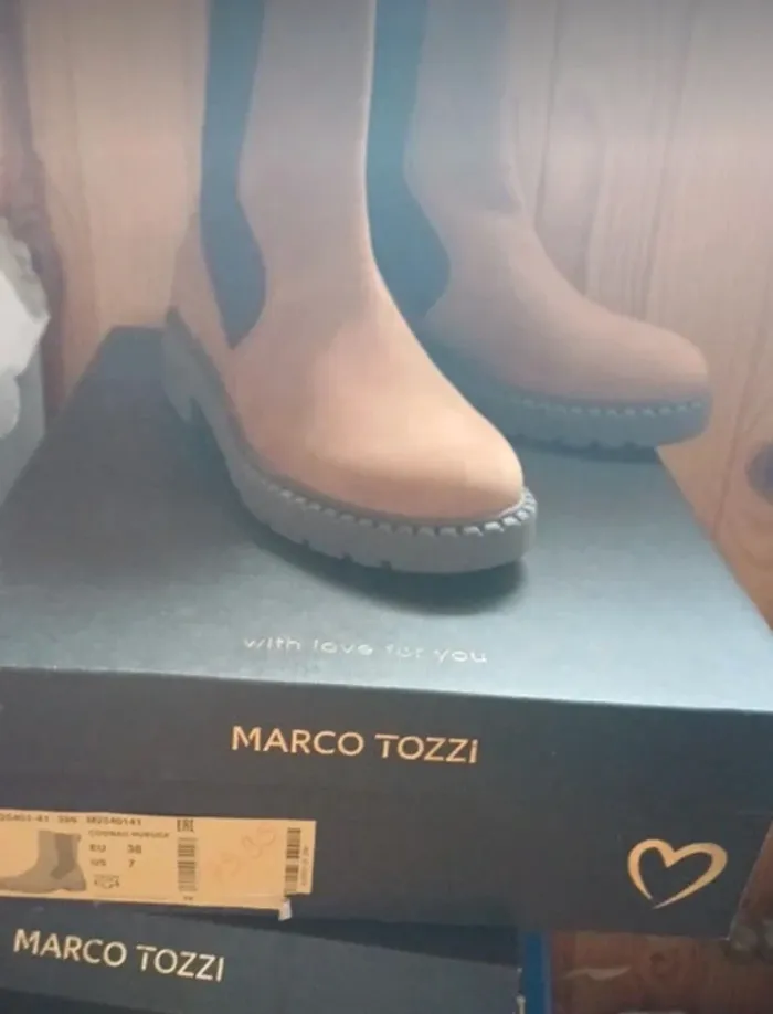 Bottines tendance camel nubbuck taille 38 NEUVE - photo numéro 3