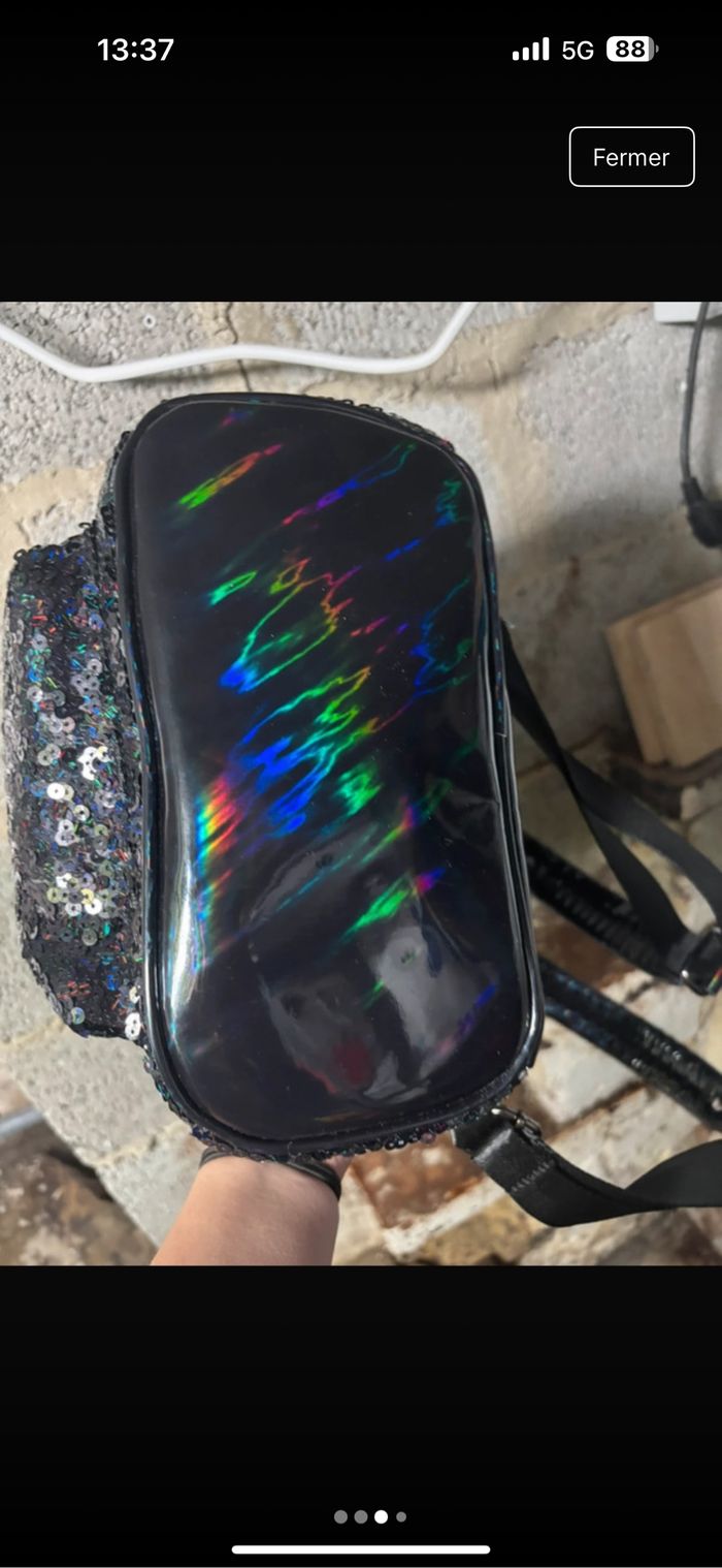 Sac loungefly sequins disney noir - photo numéro 3