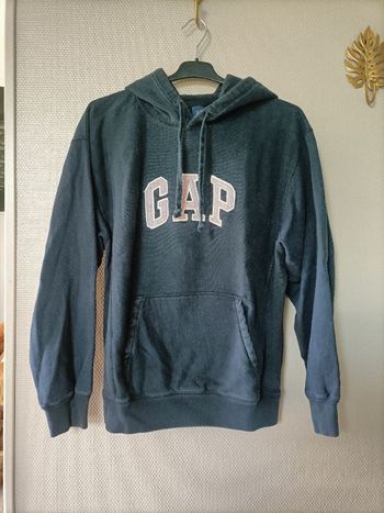 Pull sweat bleu marine à capuche