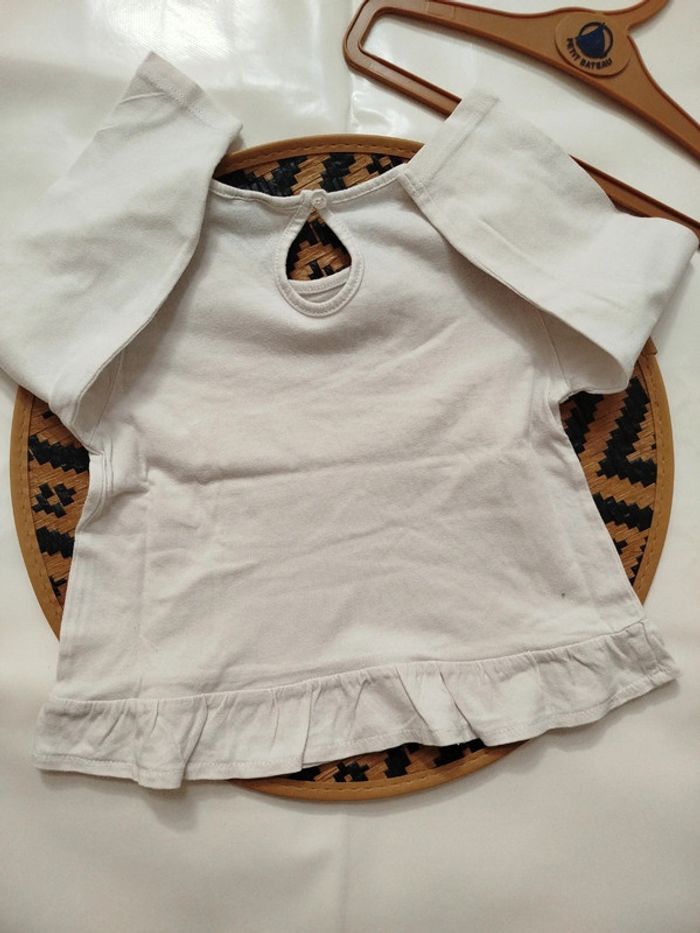 T-shirt manches longues 24 mois Kiabi hérisson blanc - photo numéro 3