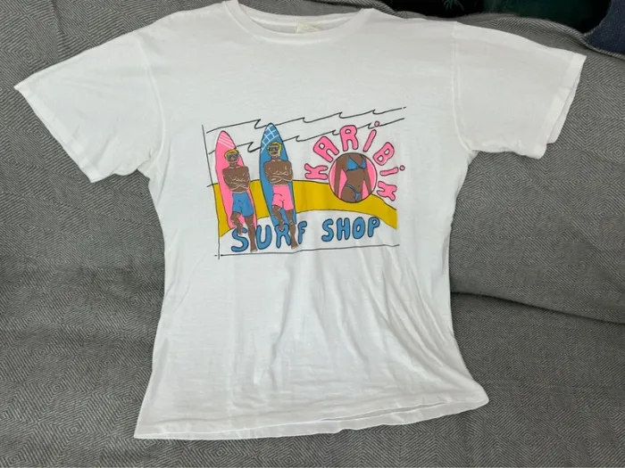 Tee-shirt vintage années 80 “Karibik Surf Shop” - photo numéro 7