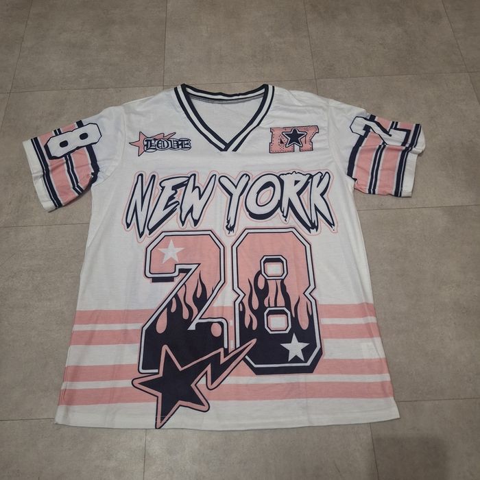 Maillot New York 28 🇨🇵 Y2K Rétro Graphic 90s-2000s - Taille 🇨🇵 Streetwear Unisexe Oversize - photo numéro 5